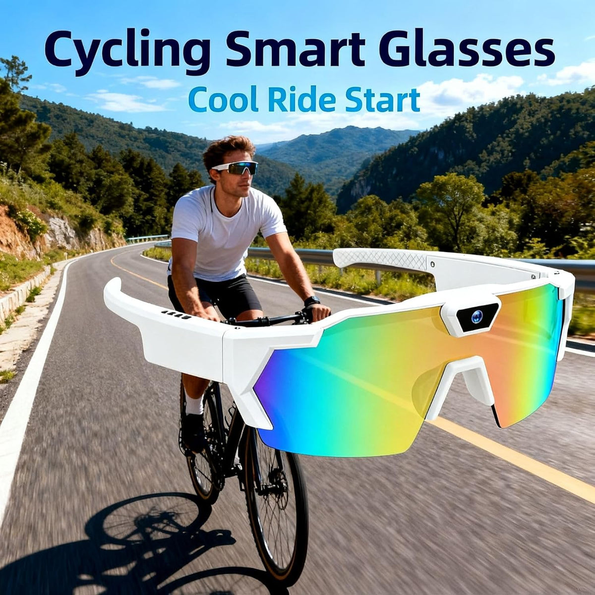 AI Smart Sport Glasses with 4K Camera & Real-Time AI Translation